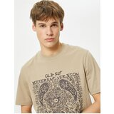 Koton Crew Neck Short Sleeve Skull Printed T-Shirt Cene