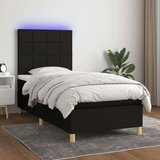  Box spring s madracem LED crni 80 x 200 cm od tkanine Cijene