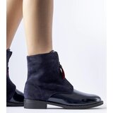 Gemre Navy insulated patent ankle boots Belvedere | Shoptok.si