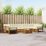  Set vanjskih sofa 8 kom. Prirodna i krem | shoptok.hr