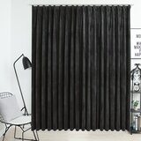vidaXL Zatemnitvena zavesa z obešali žametna antracitna 290x245 cm Cene