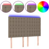 vidaXL LED uzglavlje smeđesivo 144x5x118/128 cm od tkanine Cijene