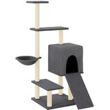  Penjalica za mačke sa stupovima za grebanje tamnosiva 130,5 cm | shoptok.hr