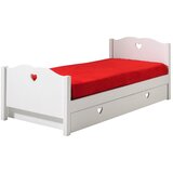 Vipack Bijeli dječji krevet od masivnog bora s dodatnim ležajem s prostorom za odlaganje 90x200 cm AMORI – | shoptok.hr