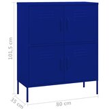 Ormarić za pohranu modri 80 x 35 x 101,5 cm čelični | shoptok.hr
