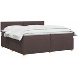  Boxspring krevet s madracem Tamno smeđa 200 x 200 cm Tkanina | shoptok.hr