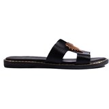 Shelvt Women's Black Flat Flip Flops | Eponuda.ba