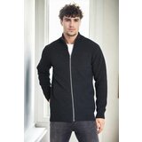 Dewberry 65801 Zippered Knitwear Cardigan-ANTHRACITE | Shoptok.si