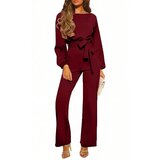 Fenzy Eleganten Kombinezon Z Dolgimi Rokavi, Bordo | Shoptok.si