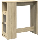  Barski stol s držačima boja hrasta sonome 101x40x103,5cm drveni | shoptok.hr