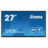 Iiyama ProLite T2755MSC-B1 - LED monitor27" touchscreen 1920 x 1080 Full HD (1080p) @ 60 Hz IPS 400 cd/m² 1000:1 5 ms HDMI DisplayPort speakers black matte - T2755MSC-B1 | Shoptok.si