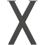  Noge za blagovaonski stol u obliku slova X, 2 kom, antracit, 50 x (72-73) cm, čelik | shoptok.hr