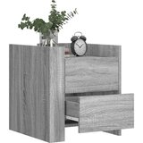  Noćni ormarić boja hrasta sonome 45x50x50 cm konstruirano drvo Siva | Shoptok.si
