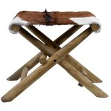 Ego Dekor Smeđi tabure od tikovine Goatskin - Cijene