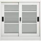 vidaXL ormarić s kliznim vratima svjetlosivi 90 x 40 x 90 cm čelični | shoptok.hr