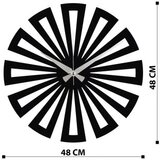 WALLXPERT Enzoclock - S003 Black Decorative Metal Wall Clock | Eponuda.com