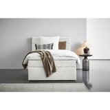 CARRYHOME POSTELJA BOXSPRING 140 cm x 200 cm , tekstil sivobela | Shoptok.si