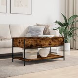  Stolić za kavu boja hrasta 100 x 50 x 50 cm od drva i metala | Eponuda.com