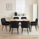  Trpezarijske stolice 6 pcs Baršun Crna 59 x 59,5 x 90 cm | shoptok.hr