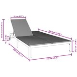  Ležaljka na suncu Crna 206 x 115 x 75 cm poliratan | shoptok.hr