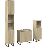  3-dijelni set kupaonskog namještaja boja hrasta sonome drveni | shoptok.hr