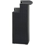  Vrtni barski stol crni 120 x 55 x 110 cm od poliratana | Eponuda.ba
