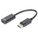 Digitus DB-340400-001-S DisplayPort / HDMI adapter [1x muški konektor displayport - 1x ženski konektor HDMI] crna okrugli, dvostruko zaštićen, zaključan, podržava HDMI 15.00 cm | Eponuda.ba