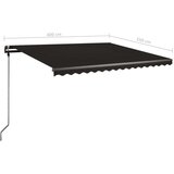  Samostojeća tenda na ručno uvlačenje 400 x 350 cm antracit | shoptok.hr