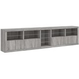  Komoda s LED svjetlima boja sivog hrasta 283x37x67 cm | shoptok.hr