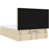  Otomanska postelja z vzmetnico krem 140x190 cm blago, (22053316) | Shoptok.si