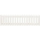 vidaXL Vrtna visoka greda z ograjico bela 200x50x50 cm trdna borovina | Shoptok.si