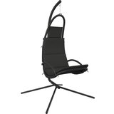The Living Store Vrtni gugalni stol z blazino temno sivo oxford blago in jeklo - Vrtni Gugalni Stol, (21459738) | Shoptok.si