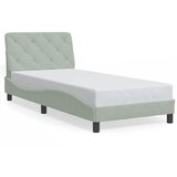 Furnova Posteljni okvir brez vzmetnice svetlo siv 90x190 cm žamet, (21935567) | Shoptok.si