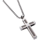 IZMAEL Ogrlica TW-34105 Cross - Srebrna | Shoptok.si