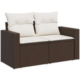 vidaXL 10-dijelni set vrtnih sofa od poliratana s jastucima smeđi | shoptok.hr