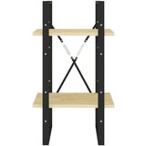 vidaXL Knjižna omara 2-nadstropna 40x30x70 cm trdna borovina | Shoptok.si