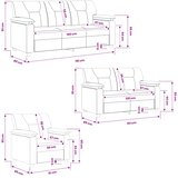  Set sofe 3 pcs Smeđa Umjetna koža | shoptok.hr