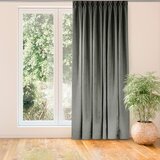  Curtain MILANA color gray style classic flex 7.5 cm with double pleat chenille 220x245 HOMEDE | shoptok.hr