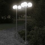  Vanjske podne lampe 2 kom. srebrne 215 cm nehrđajući čelik | shoptok.hr