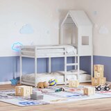 vidaXL streha za otroško posteljo bela 55x99x139,5 cm trdna borovina | Shoptok.si