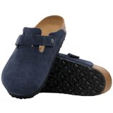 Birkenstock Boston Suede Leather Narrow - New Navy Plava | shoptok.hr