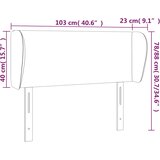  Uzglavlje s ušima svjetlosivo 103x23x78/88 cm baršunasto | shoptok.hr