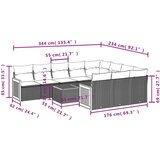 vidaXL 11-dijelni set vrtnih sofa od poliratana s jastucima crni | shoptok.hr