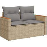  6-dijelni set vrtnih sofa s jastucima bež od poliratana | shoptok.hr