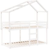 Krov za dječji krevet bijeli 213x95,5x144,5 cm masivna borovina | shoptok.hr