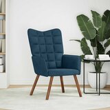  Stolica za opuštanje plava baršunasta | shoptok.hr