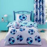 Catherine Lansfield Vijolična/turkizna otroška posteljnina za zakonsko posteljo 200x200 cm Tie Dye Football – | Shoptok.si
