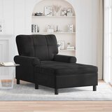  Ležaljka s jastukom Crna 91 x 157 x 91 cm Baršun | shoptok.hr