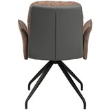 Hom`in naslanjač, kovina, tekstil rjava, siva | Shoptok.si