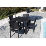  Bastenski set zeugma 4 stolice i sto 90x90 crna | ePonuda.com